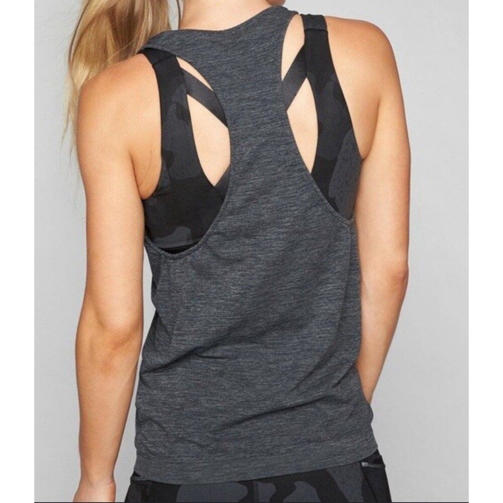 Athleta Reverb High Neck Tank Top Women’s Large L Chalkboard Racerback Athletic